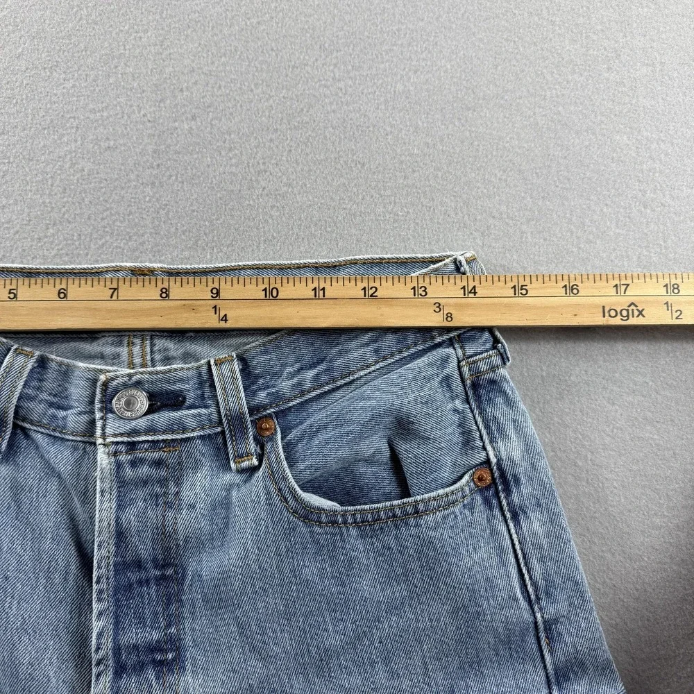 Levis 501 Jeans Mens 29x32 (Fit 29x30) Light Wash Straight Denim Button Fly